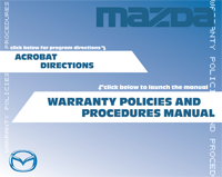 Mazda Warranty Policies and Procedures Manual